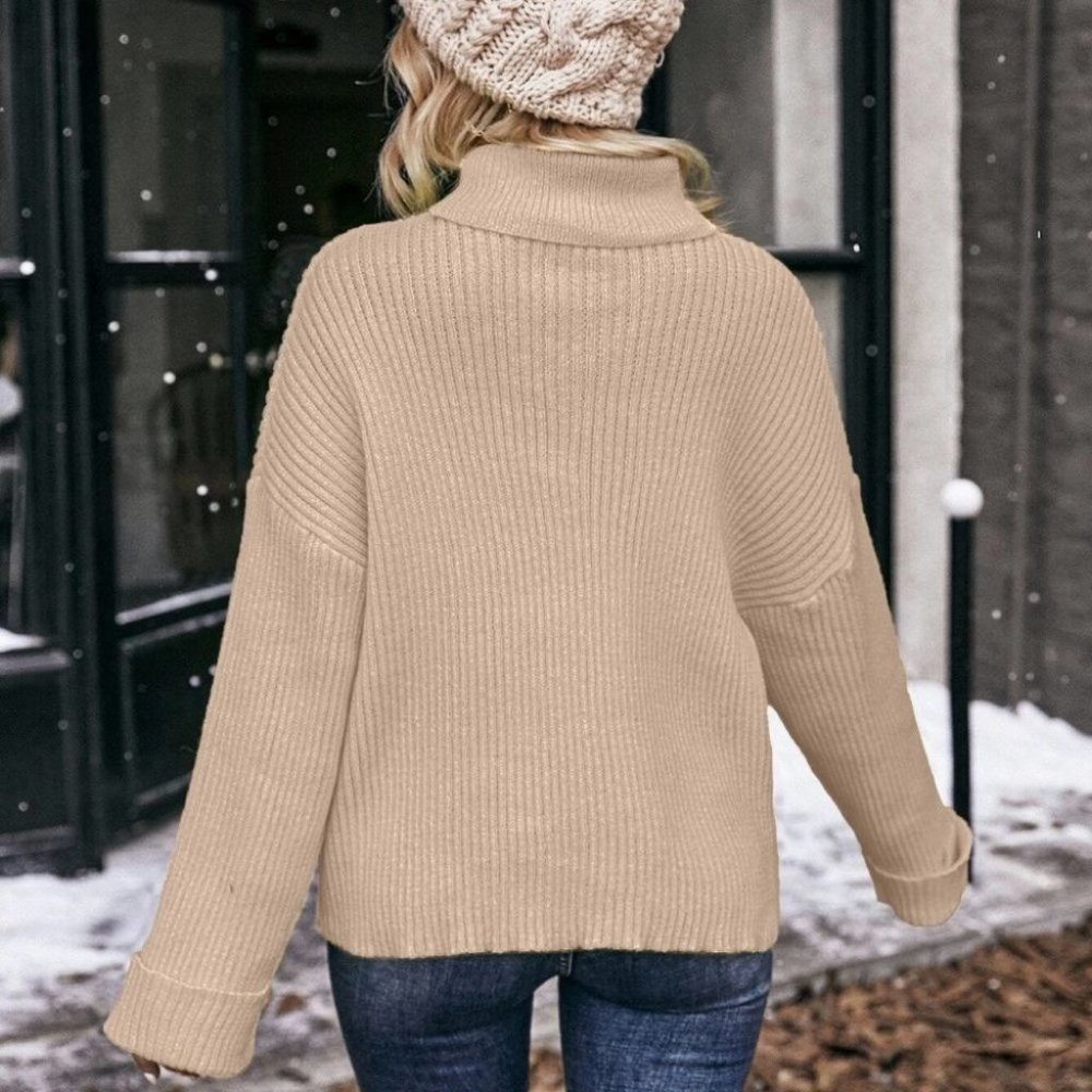 Preppy Womens Turtleneck Sweater - Picture 2 of 4